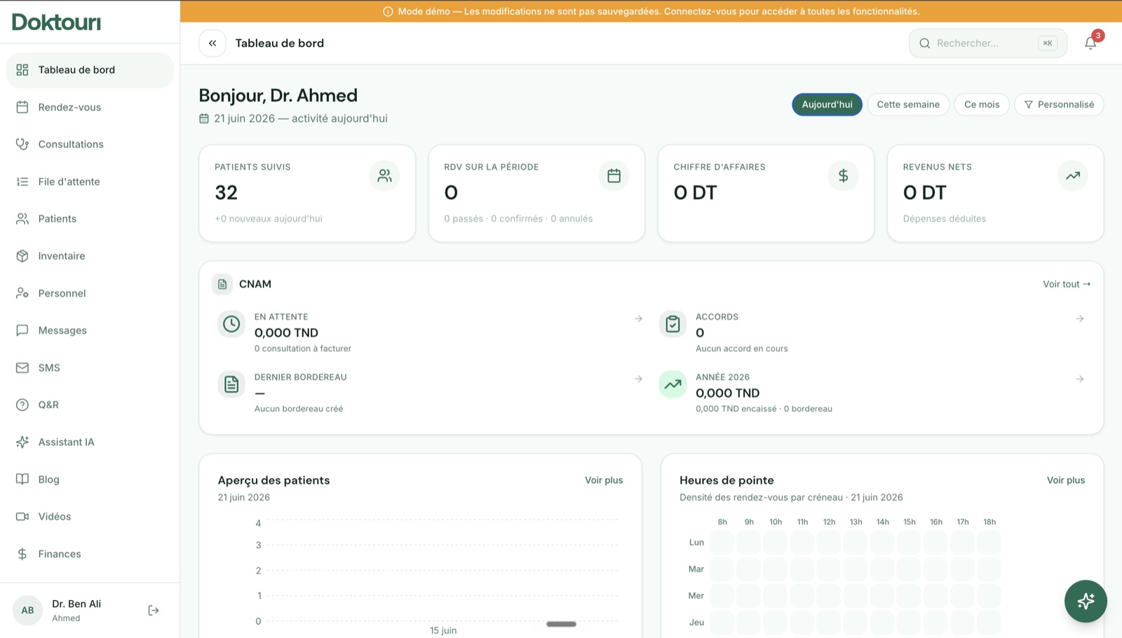 Doktouri AI healthcare SaaS interface