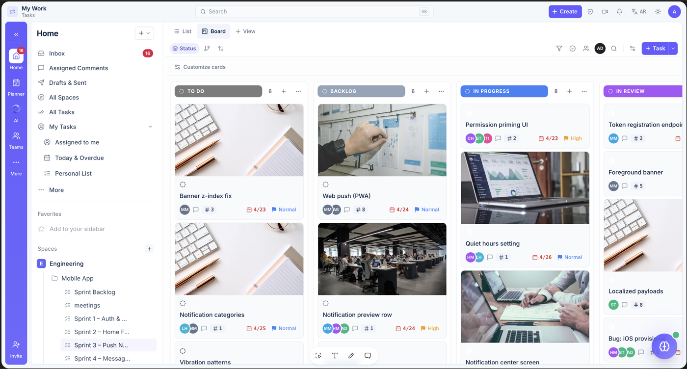 Taskflow project management tool